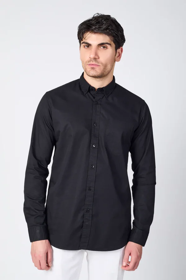 Black Giza Slub Shirt