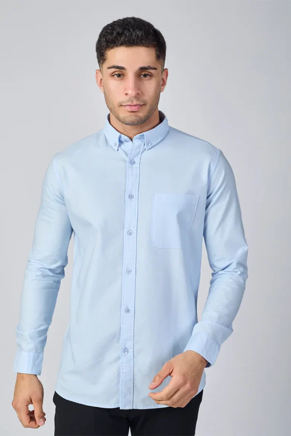 Core Lab Oxford Slim Fit Casual Shirt - Frosted Blue