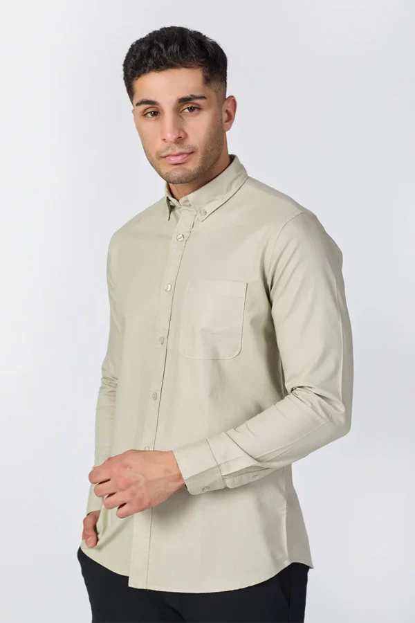 Core Lab Oxford Slim Fit Casual shirt Antique Beige