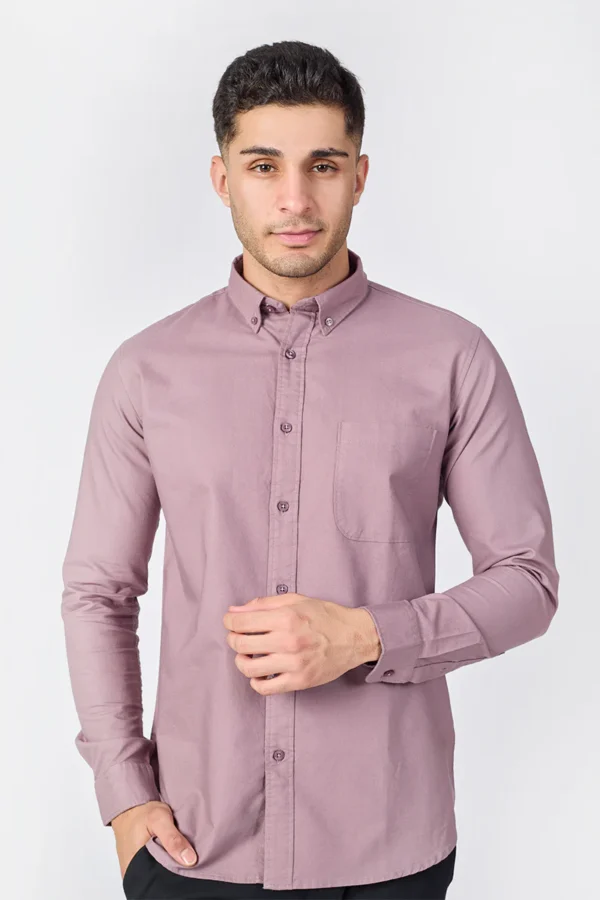 Core Lab Oxford Slim Fit Casual Shirt - Mauve Dusk